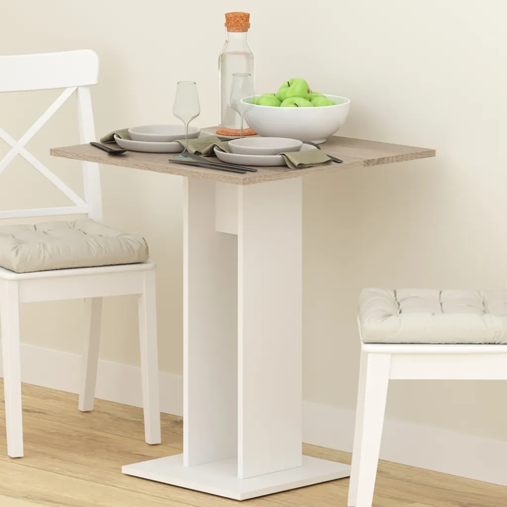Table Vicco Repose 65x65 cm décor Sonoma robuste et facile à monter