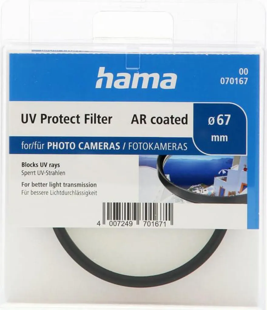 Filtro Hama 67mm UV-390 (O-Haze) Coated: Ottica Nitida e Sicura