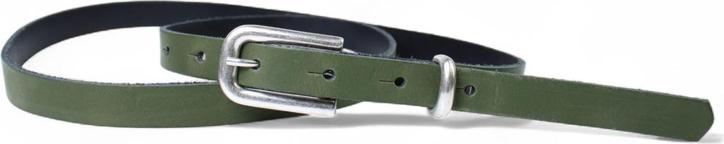 FRONHOFER schmaler Damengürtel 1,5 cm silberne Schnalle & Schlaufe, echt Leder