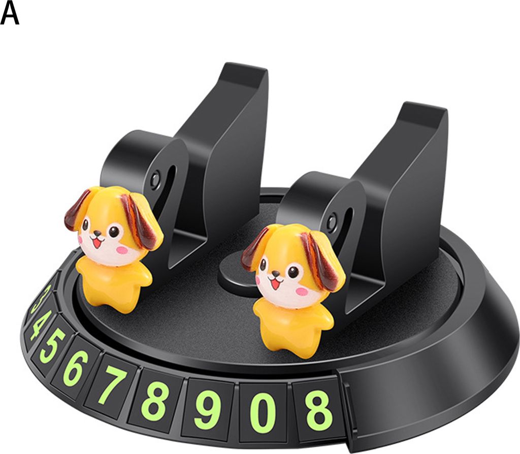1 Set Armaturenbrettauto -Telefonhalter 360 Grad Rotation Luminous Display -Nummer versteckter Modus Temporärer Parkschild Stoppschilder Halten Si...