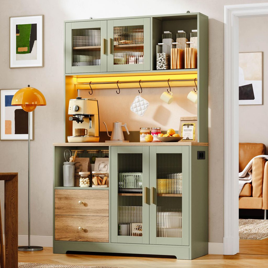 Flieks 178cm Küchenschrank mit LED, Steckdose, Türen aus Produktbild 