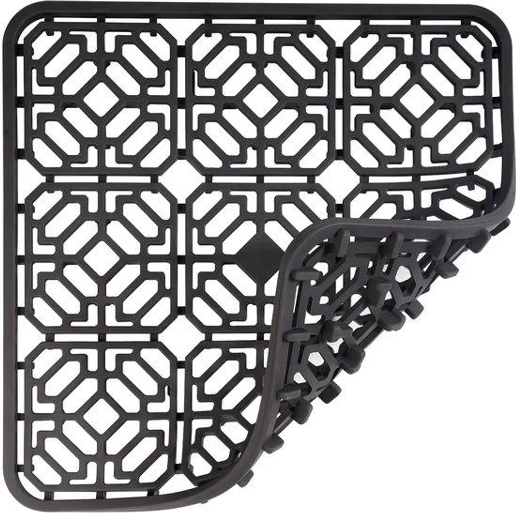 Tapis d'égouttage en silicone gris foncé 30x30 cm antidérapant
