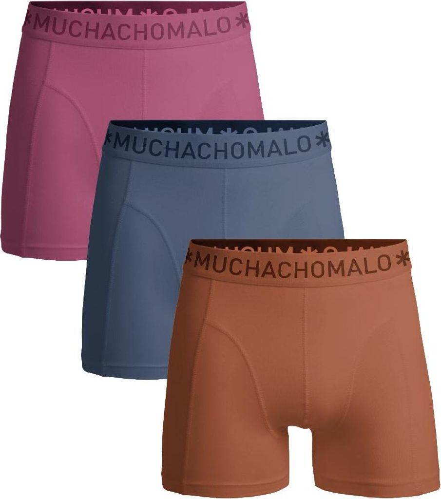 Muchachomalo Herren Boxershorts – 3er Pack – Baumwolle Stretch – Bequeme Unterwäsche – Größe S - SOLID1010-674