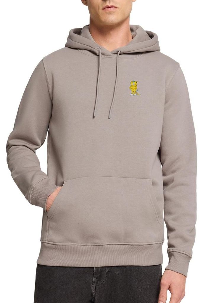 Spreadshirt Janosch Kleiner Tiger Stick Herren Premium Hoodie, 5XL, Taupe