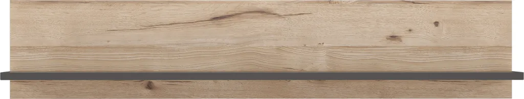 Étagère murale pour salon 150 cm COMO coloris gris et bois naturel