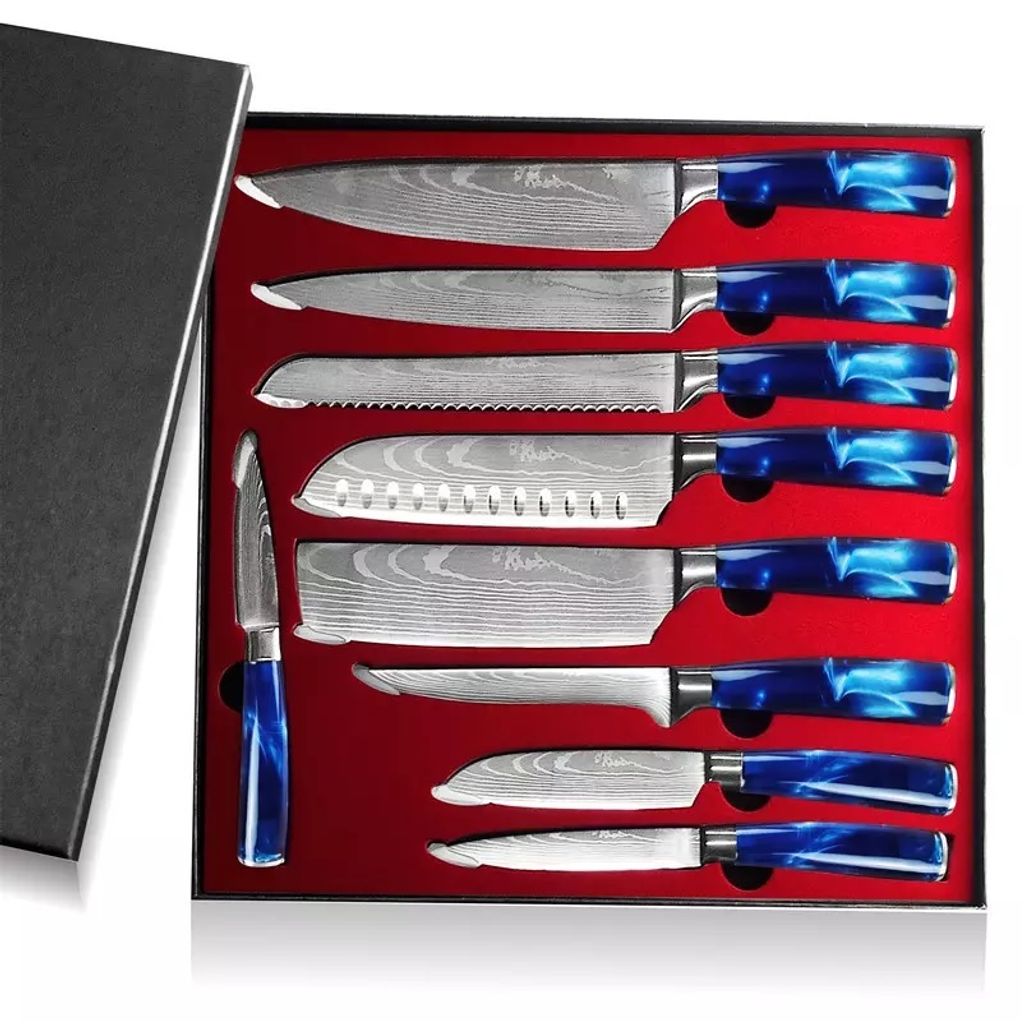 BL-13829 Küchenmesser Set - 9Stk in Blau kaufen KP13829