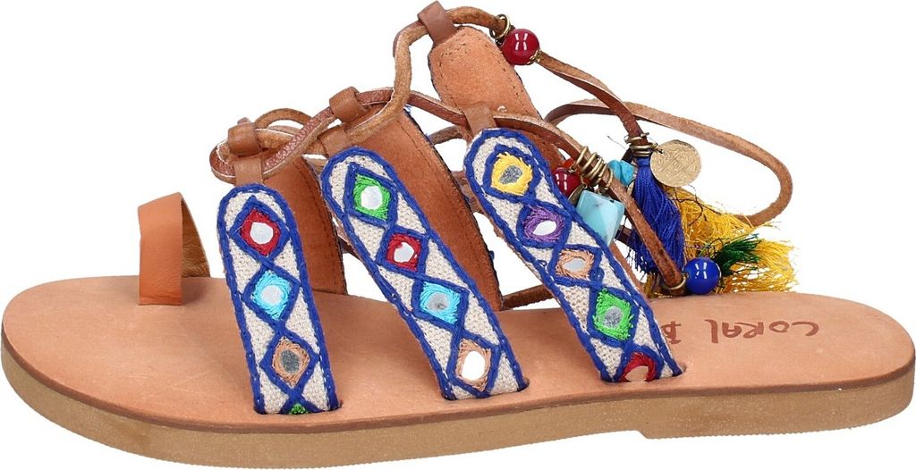 CORAL BLUE Sandalen Damen Textil Blau EX310 - Größe: 37 Produktbild 