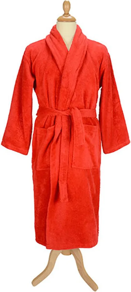 Accappatoio Uomo A&R Rosso Fuoco - Collo Scialle Elegante - Taglia XS