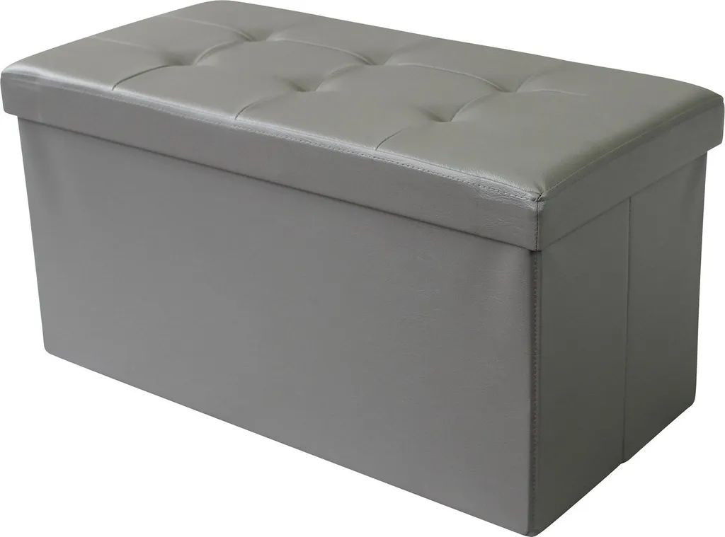 Pouf Contenitore Salvaspazio 76x38x38 Milani Home | Grigio Moderno