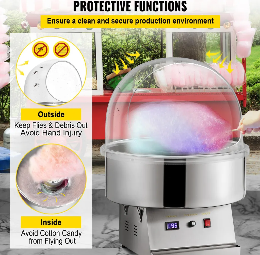 Protection de 52 cm pour Machine à Barbe à Papa : Idéal pour Usage Externe - 5