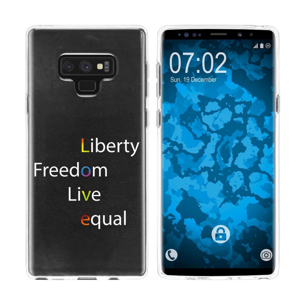 PhoneNatic Case kompatibel mit Samsung Galaxy Note 9 Silikon-Hülle pride Wörter M2