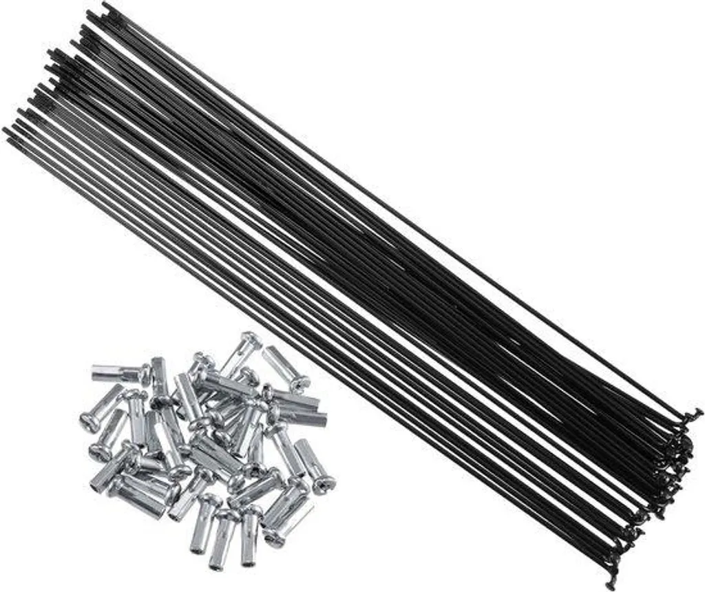 Kit de rayonnage pour roue de vélo - 36 rayons acier 255 mm filetés