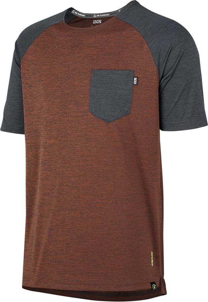iXS Herren Trikot Flow X , Burnt Orange Schwarz, XS