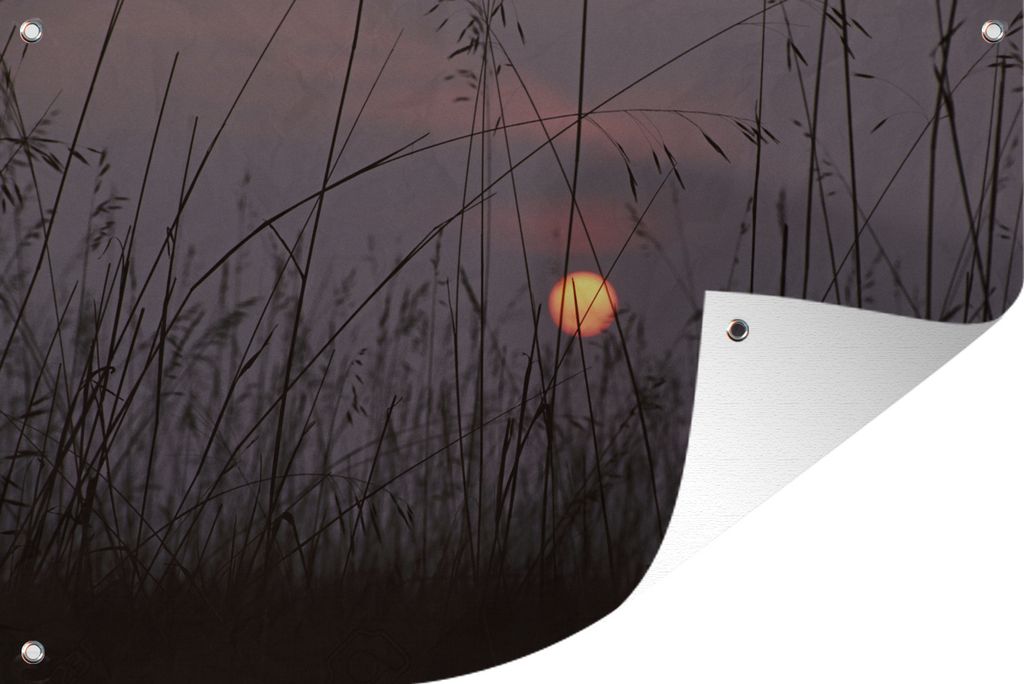 MuchoWow 90x60 cm Outdoor-Poster Gartendeko Sichtschutz Garten Poster für den Garten Der Sonnenuntergang in Emas