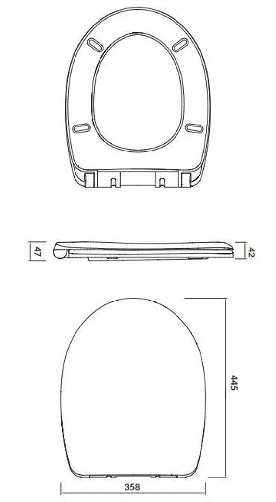 Siège de toilette déclipsable Moduo/Delfi Dur Softclose Eo Blanc - 2
