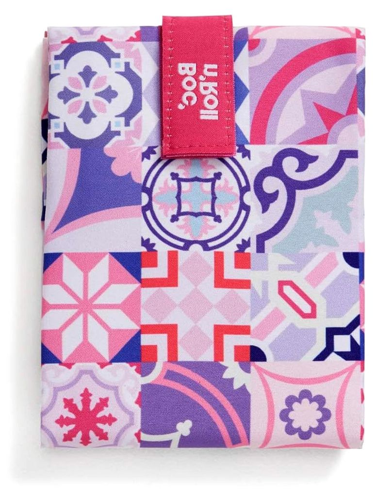 Boc'n'Roll Patchwork | Wiederverwendbarer und ökologischer Sandwichhalter ohne BPA, Rosa