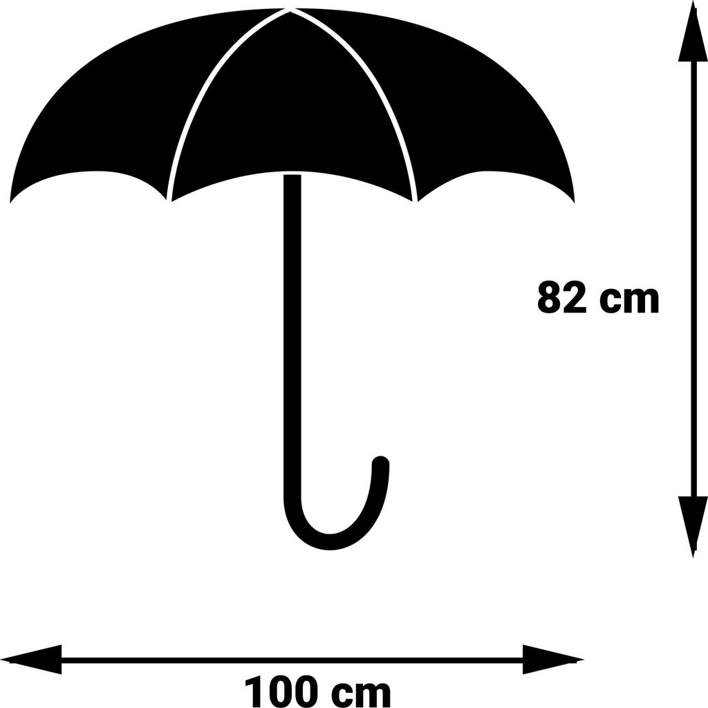 Regenschirm Stock-Schirm Uni gemustert, Farbe:Grau