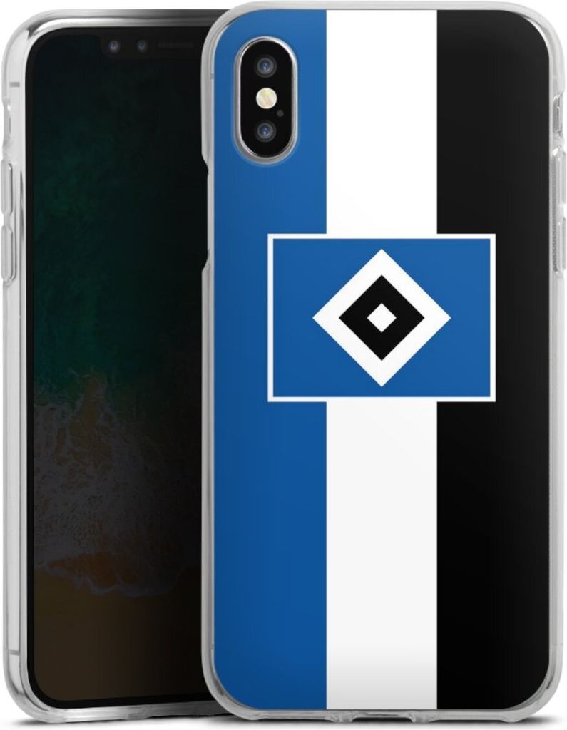DeinDesign Handyhülle für Apple iPhone X Silikon Hülle Case Smartphone Schutzhülle HSV Hamburger SV Streifen