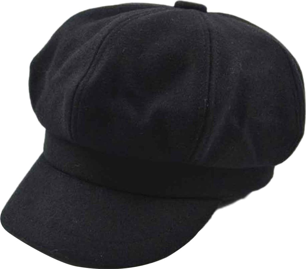 Retro Herbst Winter Frauen Mädchen Kunstwolle einfarbige Schirmmütze Flache Hut Baskenmützen