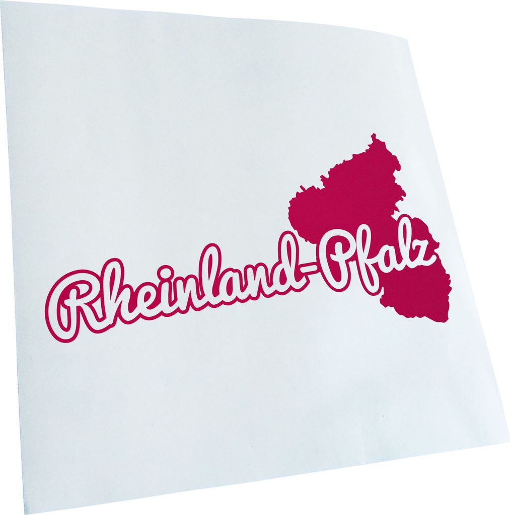 Kiwistar - Autoaufkleber - Rheinland-Pfälzer Herkunft - Pink - 50x25cm - Aufkleber für Auto, Laptop, Fahrrad, LKW, Motorrad mehrfarbig JDM Decal ...