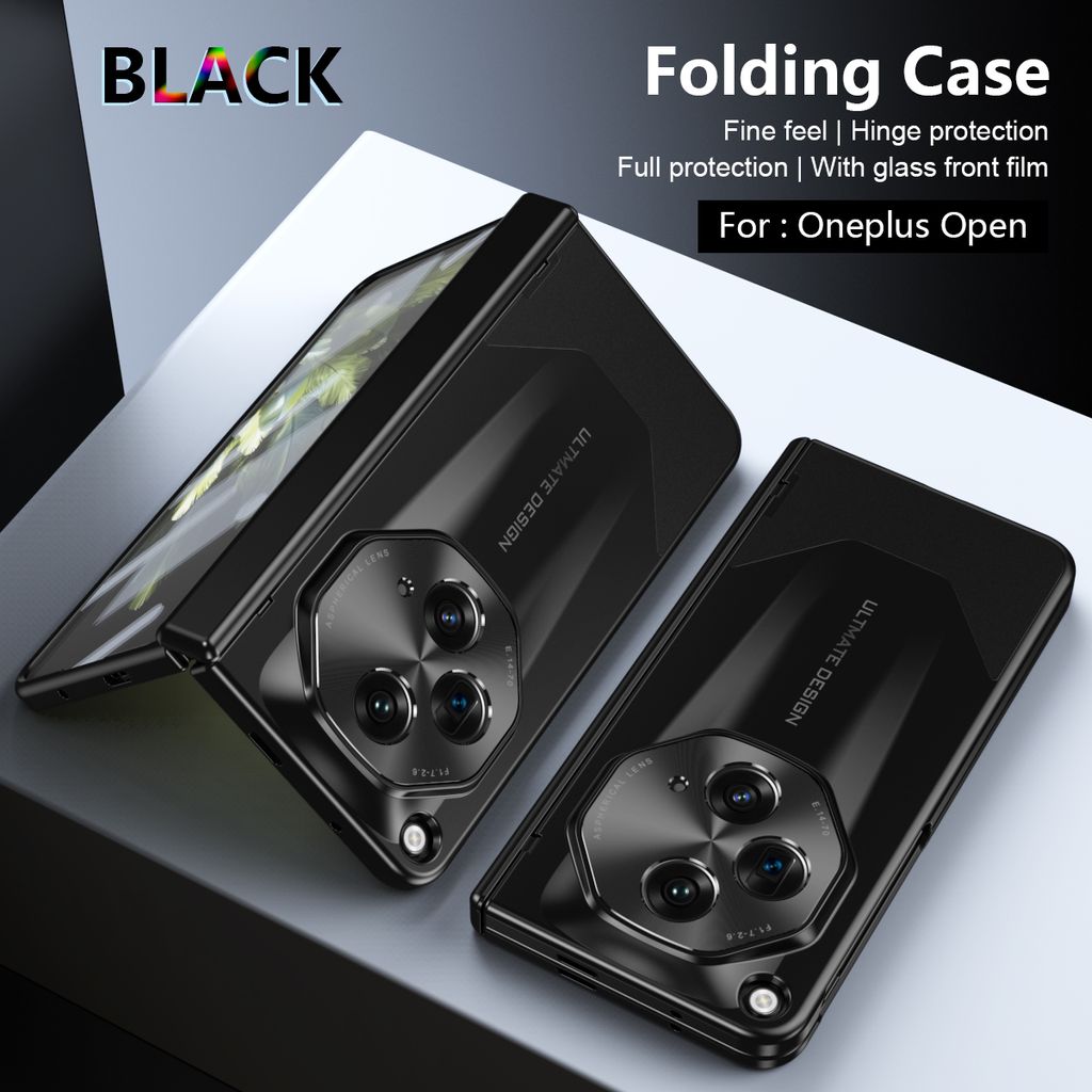 EASSGU Custodia In Silicone Per OnePlus Open / OPPO Find N3 - Cover Rigida Sottile Anti-Caduta E Anti-Graffio - Nero
