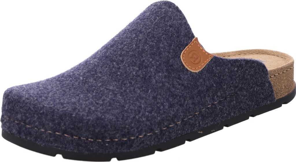 Rohde Herren Pantoffel Memoryfußbett Hausschuh recycelter Softfilz H.Soave 6751, Größe:41 EU, Farbe:Blau