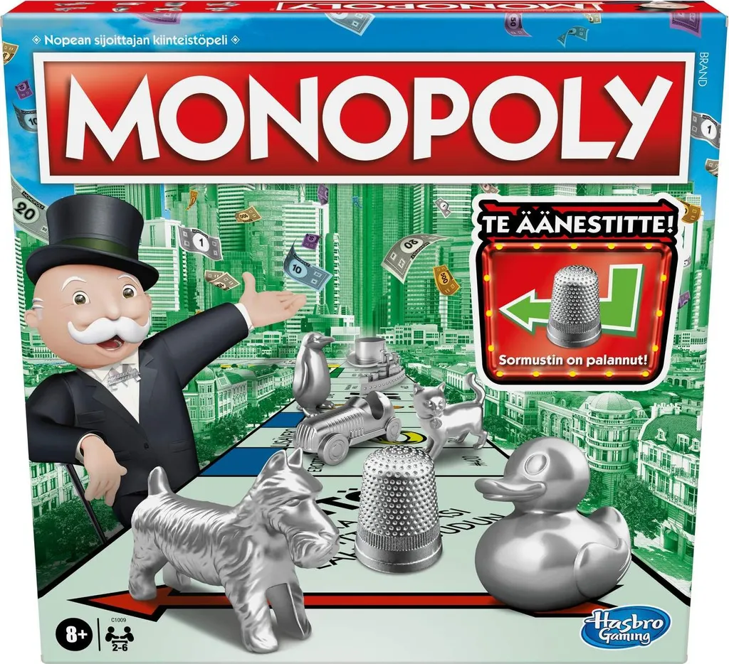 Monopoly Classic édition Finlande avec pions métal et billets Suomi