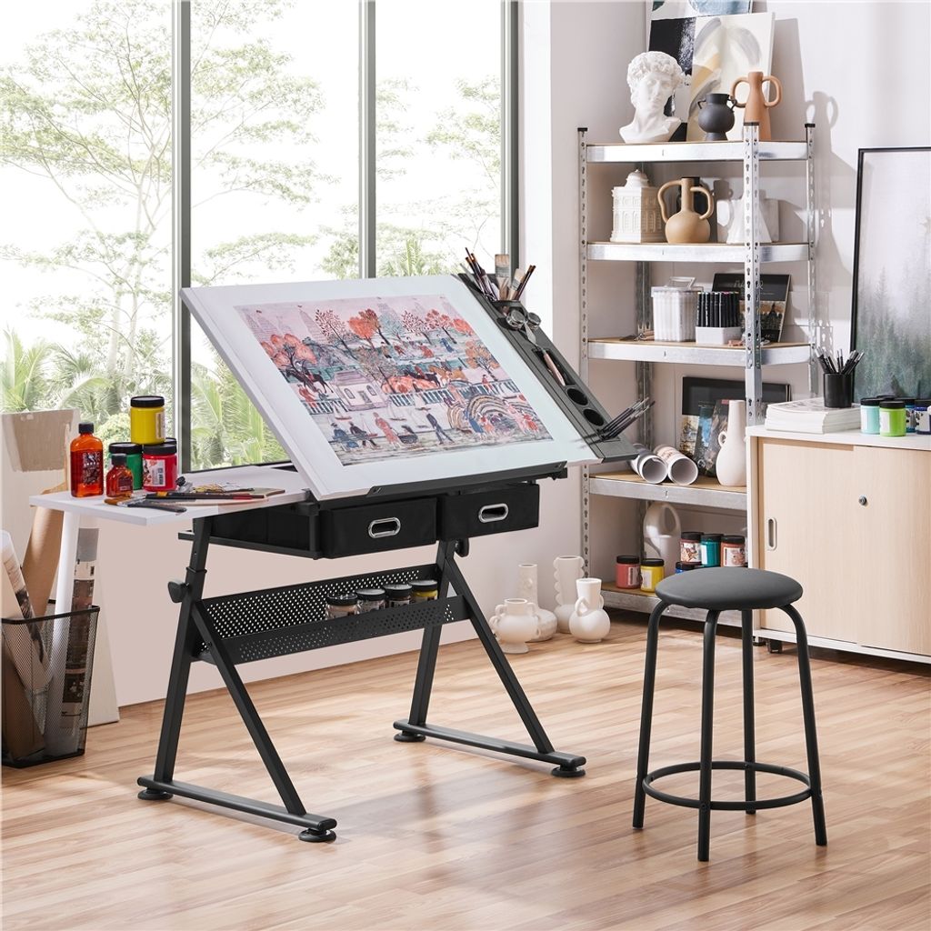 Yaheetech Zeichentisch Architektentisch Schreibtisch Produktbild 3