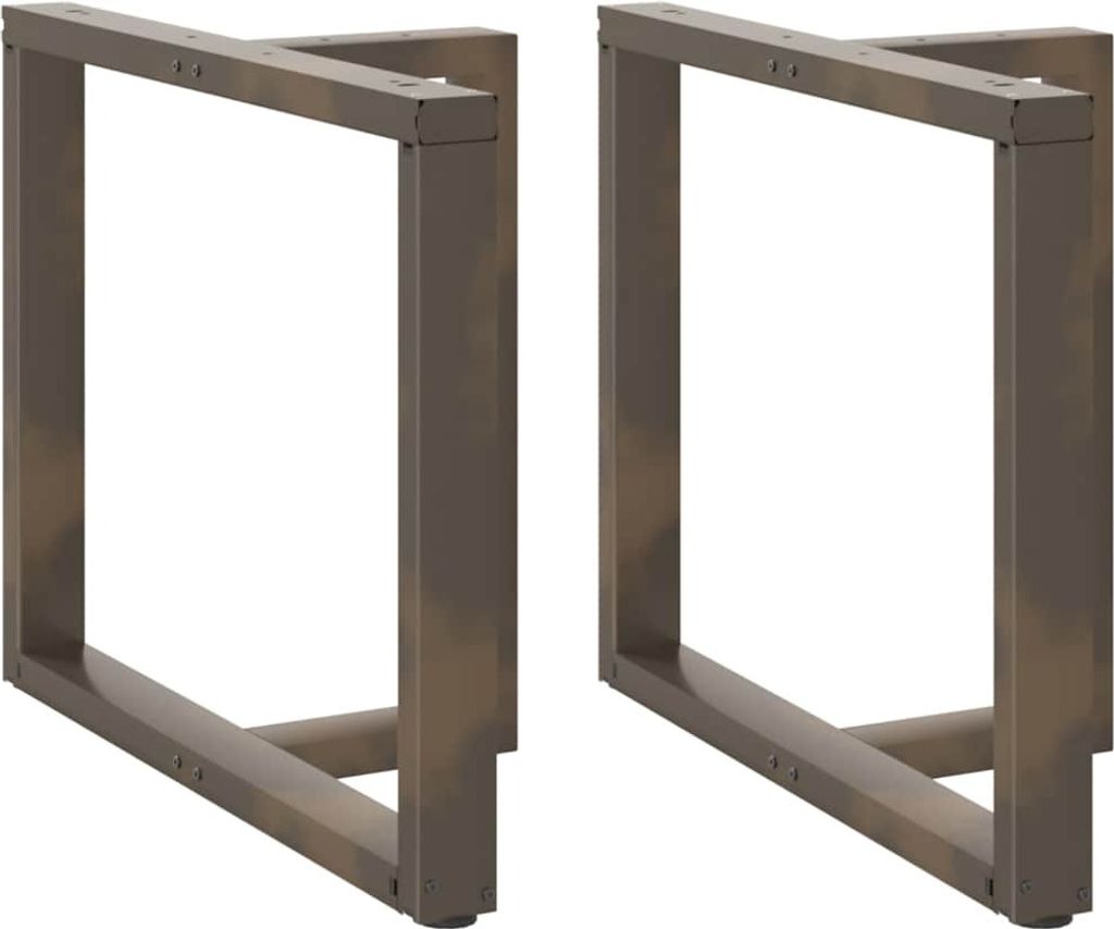 Esstischbeine T-Form 2 Stk. Naturstahl 100x35x(72-73) cm Stahl