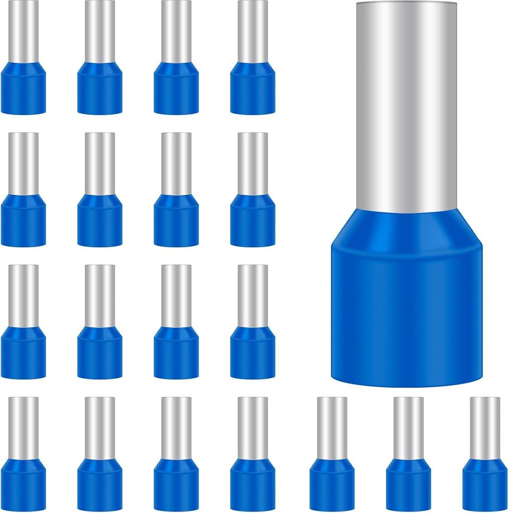100 Stück Aderendhülsen 10mm?, Hanibos Aderendhülsen set Kabelendhülsen Isolierte Aderhülsen für Drahtverbindung(10mm?x12mm) 16mm? 100 Stk