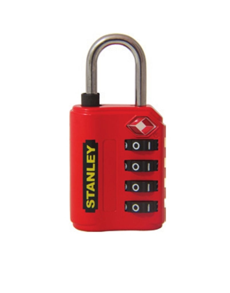 STANLEY TravelMax TSA Zahlenschloss 30mm rot 4-stellig S742-058, Schloss, Bügelschloss