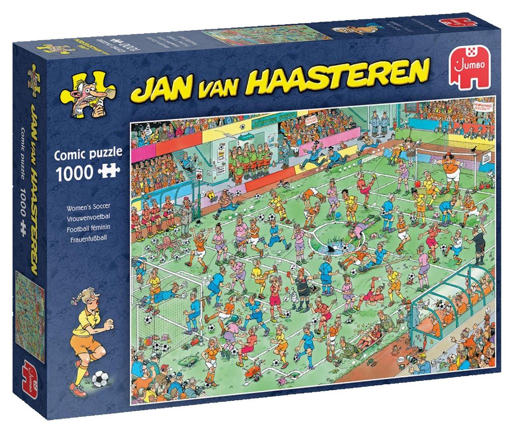 Jan van Haasteren Women's Soccer 1000 Teile Puzzle Produktbild 