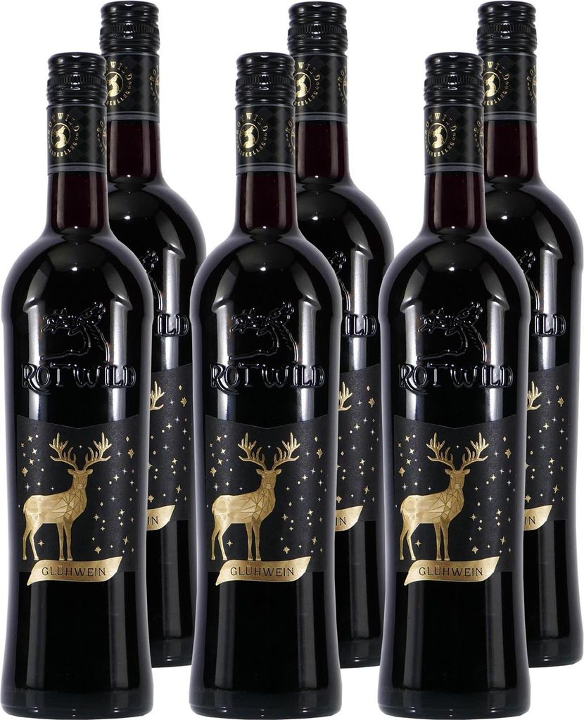 Peter Mertes Rotwild Glühwein rot, 6x 0,75 Liter, mit Produktbild 