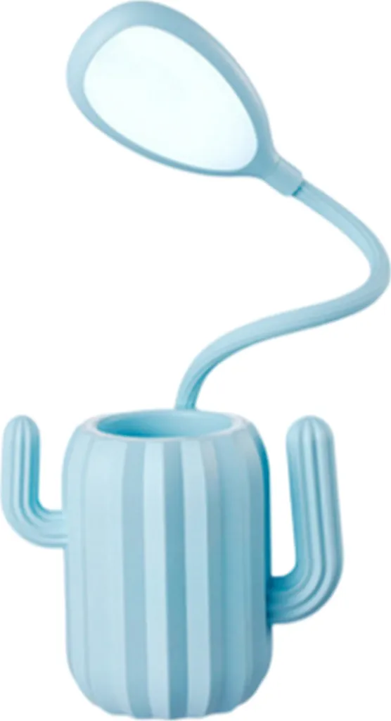 Fini le Désordre : Pot à Crayons Lumineux Cactus Bleu pour Bureau Enfant