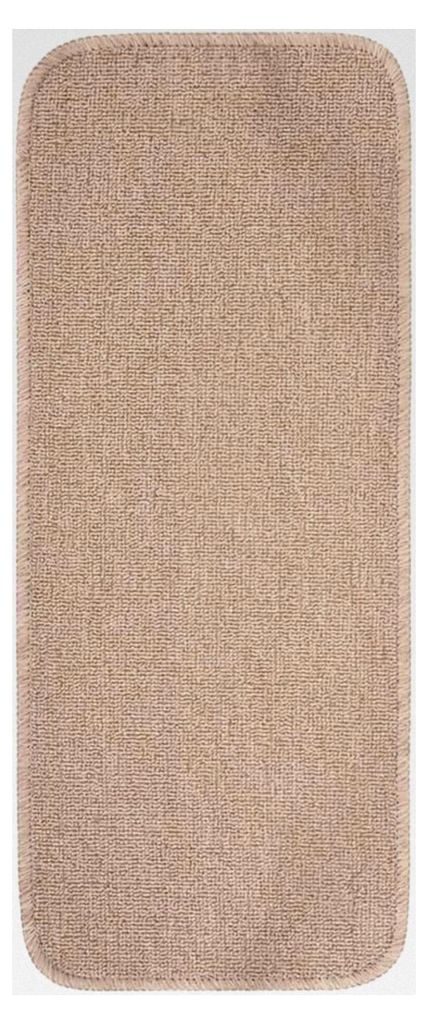 15 rutschfeste Stufenmatten, Treppenschutz, 60 x 25 cm, Beige, rechteckig