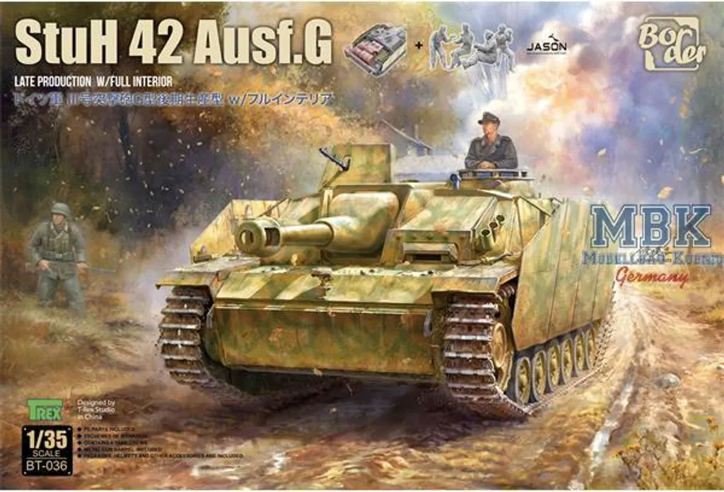 Border Model BT-036 Sturmhaubitze 42 Ausf.G Tardif avec Intérieur Complet