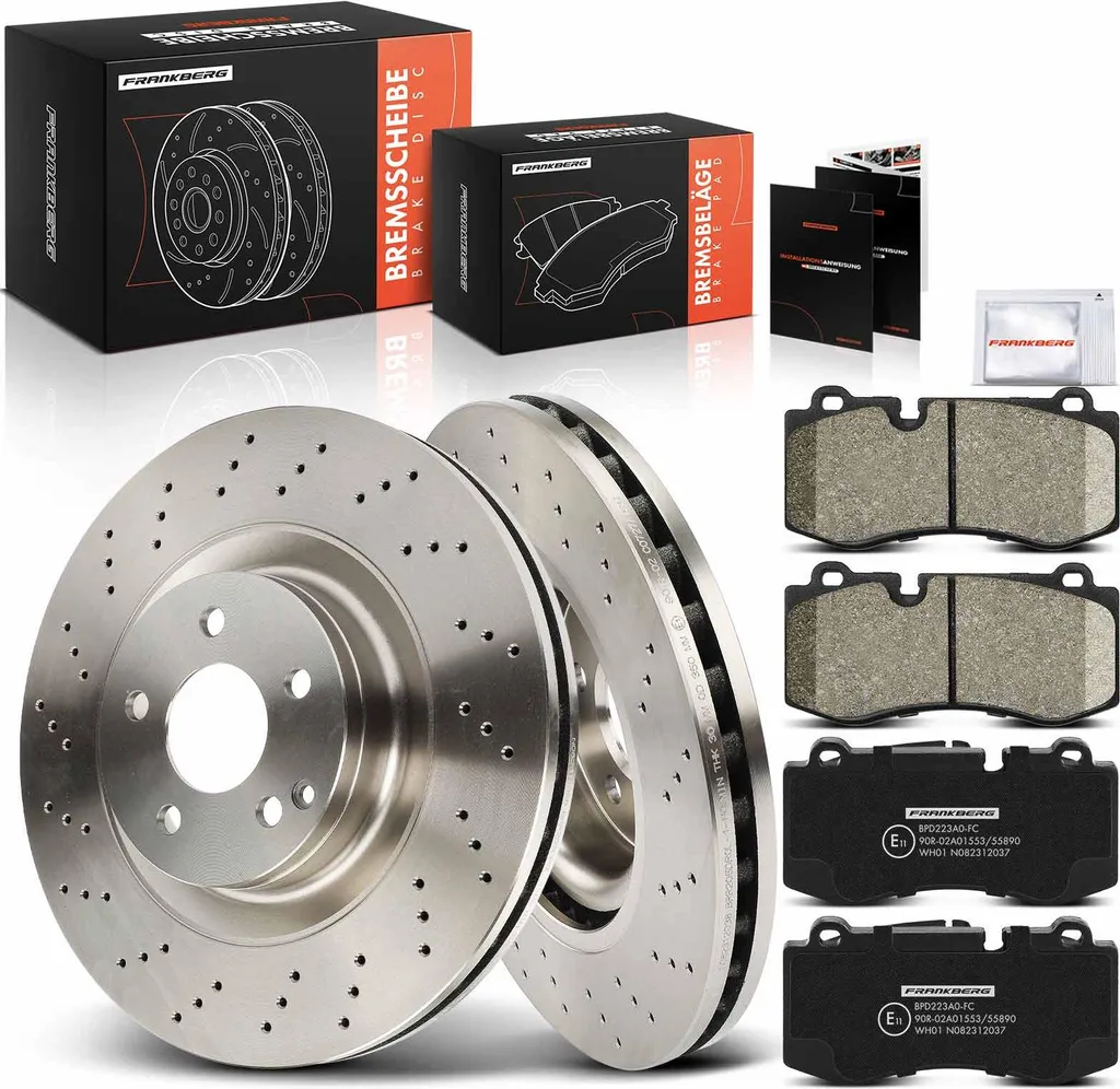 Frankberg 2 disques et 4 plaquettes de frein avant pour Mercedes W211