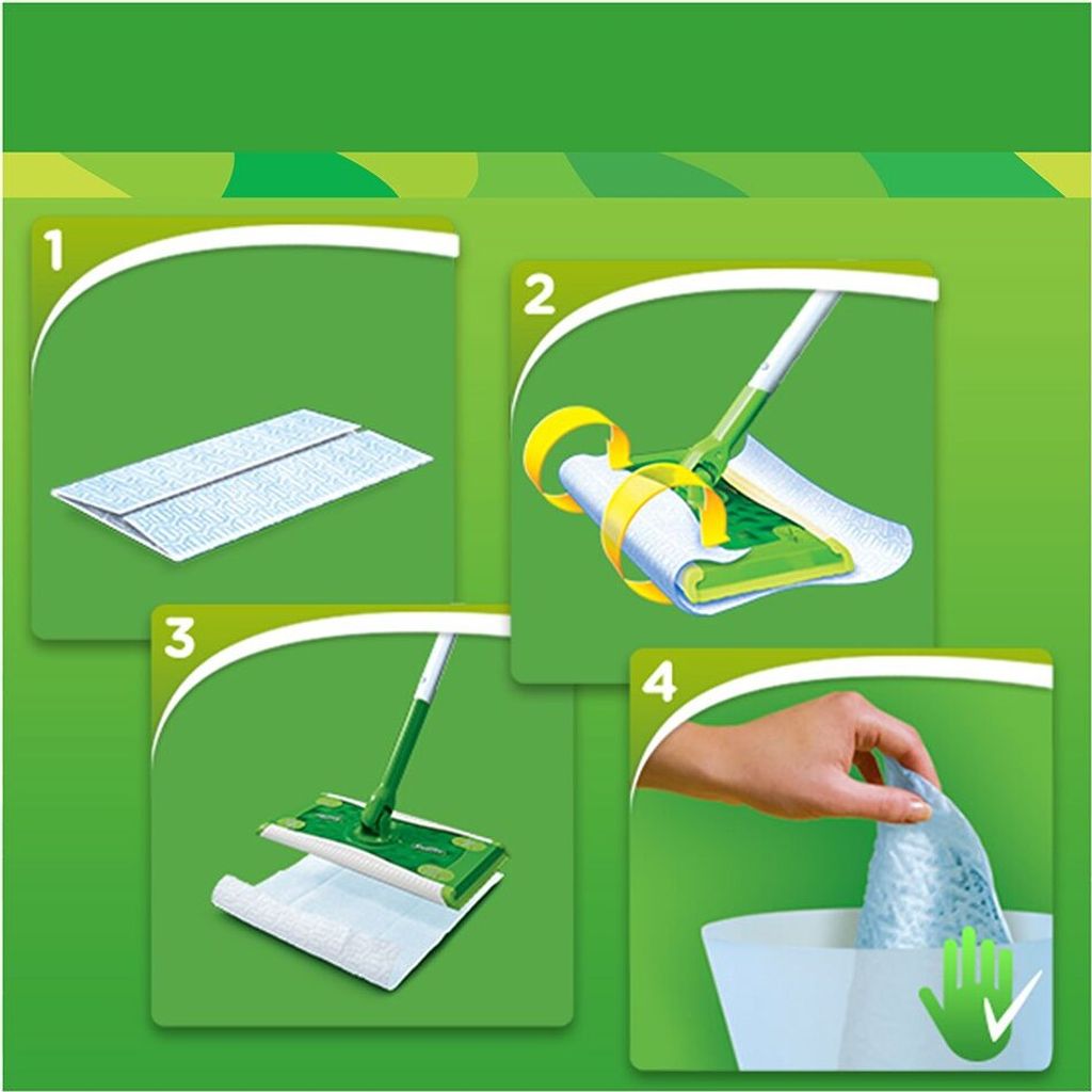 Swiffer Starter-Set Bodenwischer Trocken-/Nass-Wischtücher Produktbild 8