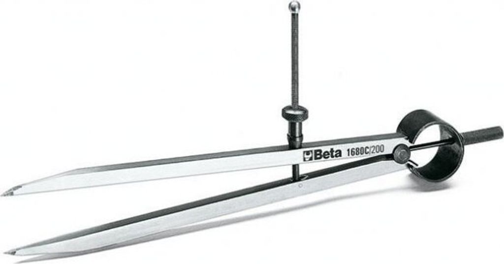 Beta Anreißzirkel, Modell 1680c, mit 200mm Schenkellänge und 150x138mm Abmessungen