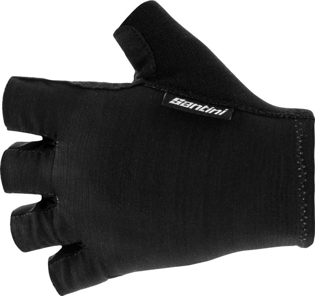 SANTINI Fingerlose Fahrradhandschuhe - TACT - Schwarz M