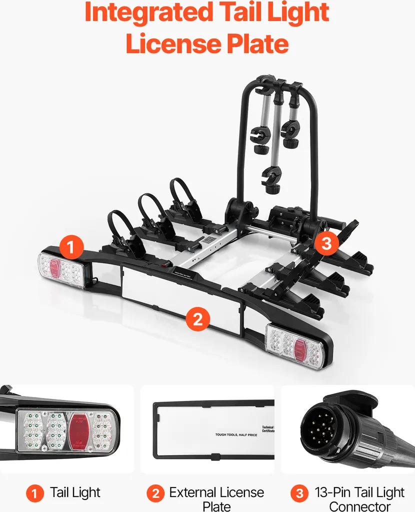 Porte-vélos Pliable 3 Vélos : Solution Anti-Vibration Attelage 5cm