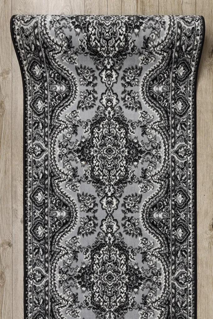 Tapis Long BCF MORAD Spring 70x320 cm - Texture Résistante Rose et Gris