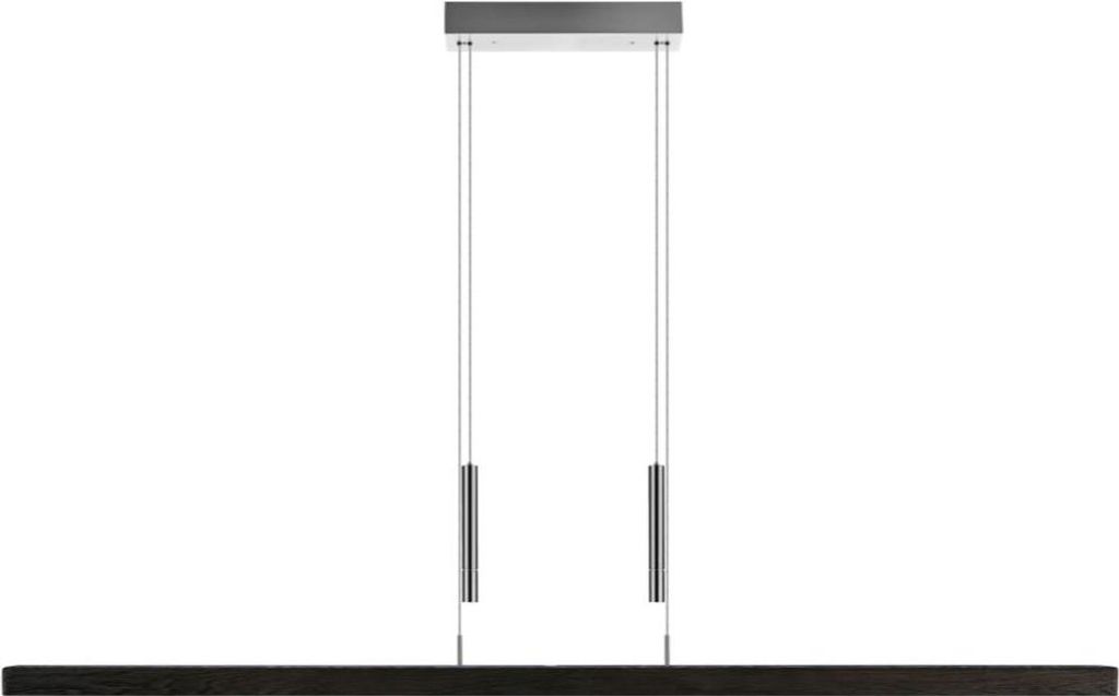 Leonora LED Balkenlampe mit UnterlichtAsteiche Kohle Nickel matt gebürstet 160cm
