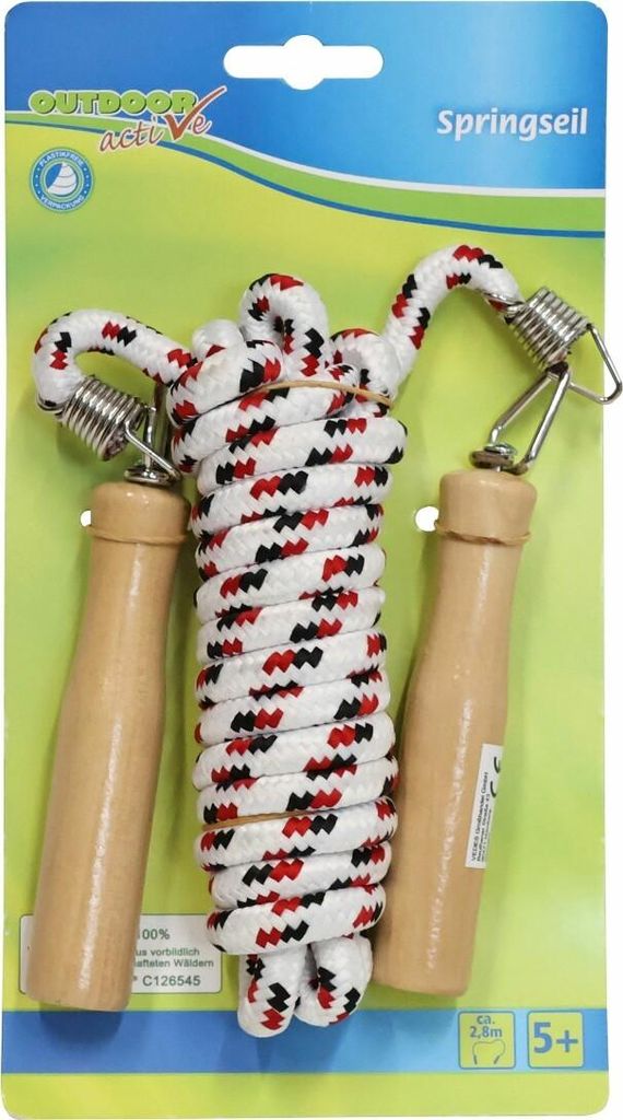 Outdoor active Springseil mit Holzgriffen, Länge 280 cm Produktbild 