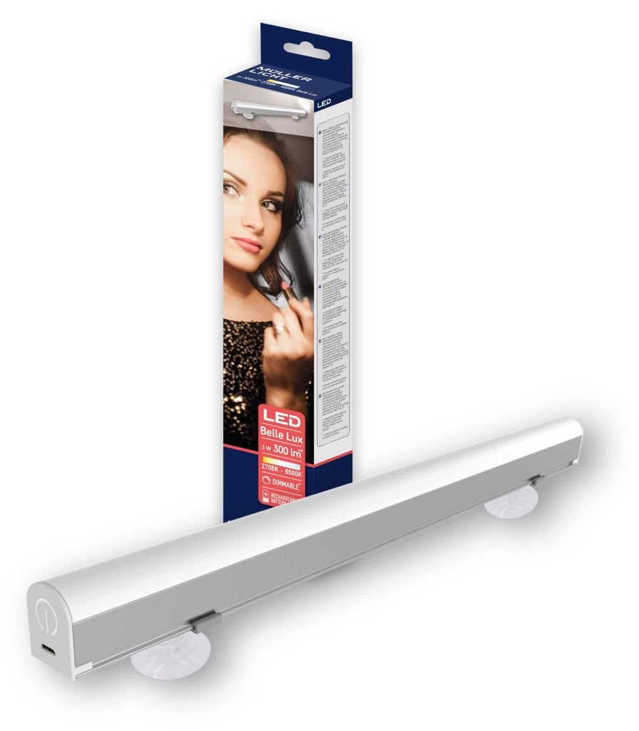 Illuminazione a specchio LED a batteria Belle-Lux 3W Immagine del prodotto 