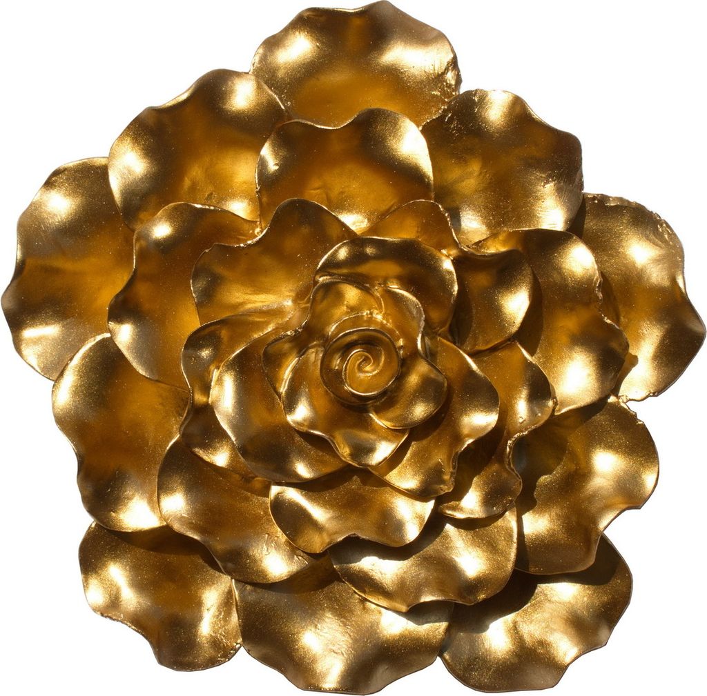 Wanddeko Deko Blume Blüte Rose Wandbild Figur Skulptur Bild Garten Hänger Objekt