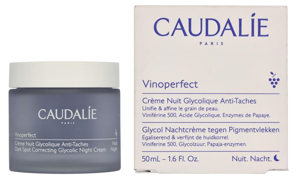 Caudalie Vinoperfect Glykolsäure-Nachtcreme gegen Pigmentflecken 50ml