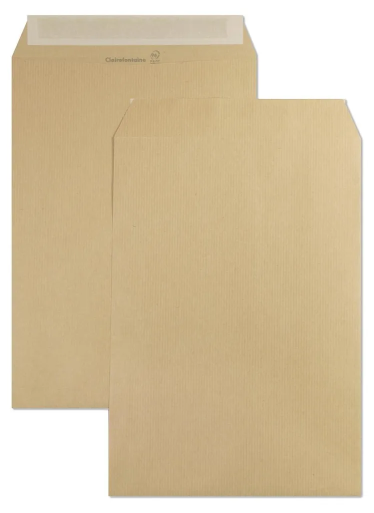 Clairefontaine 3329680074208 Pochette Kraft Adhésive C5 162x229mm 90g