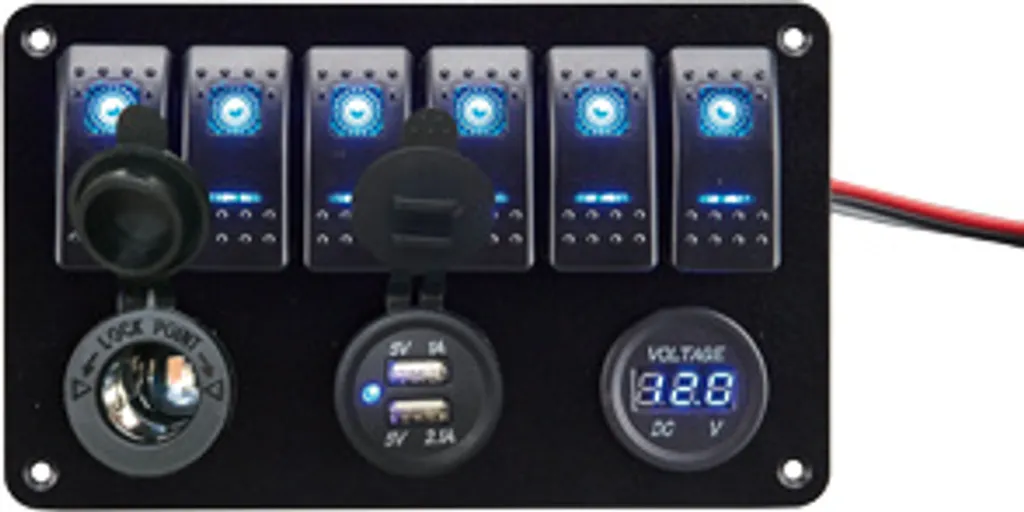 Panneau de Commande 12V pour Bateau Allpa Gang : USB et Voltmètre LED