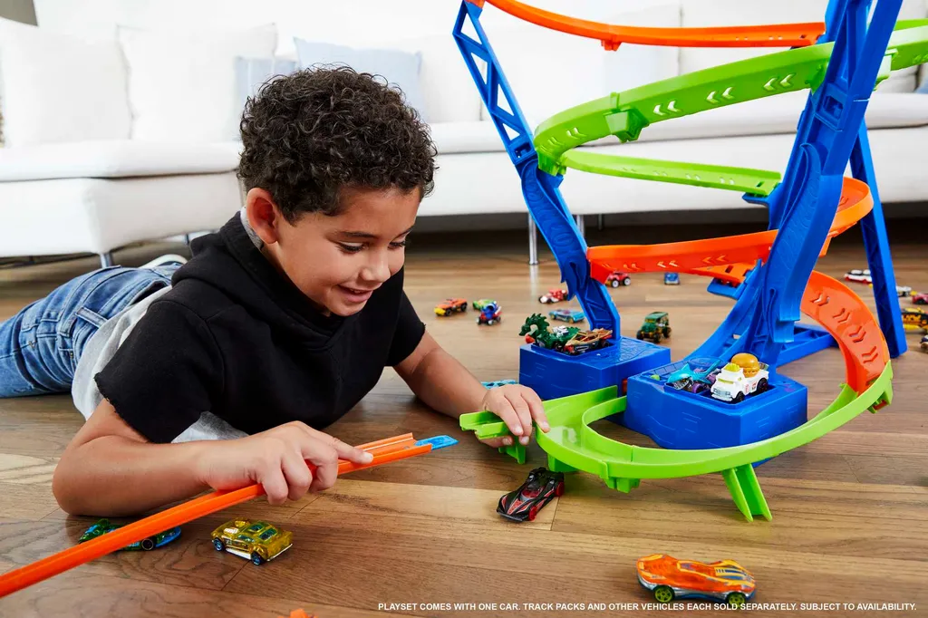 Hot Wheels Crash Spirale : Circuit avec Zone de Collision et Boost - 2